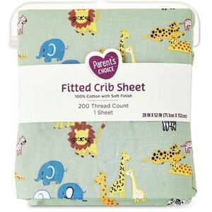 Parent's Choice Green Fitted Crib Sheet